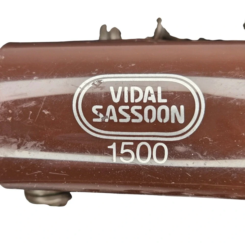 Vidal Sassoon 1500 Vintage Hair Dryer Brown Model VS 203 1500W Coiled Cord
